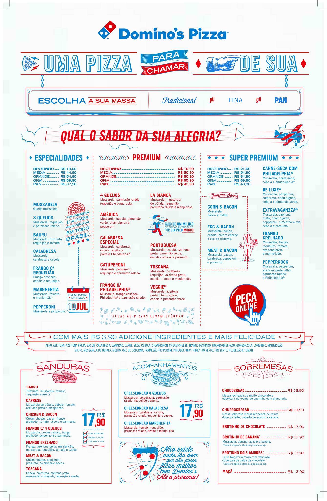 Domino's Bosque - Rio Branco cardápio