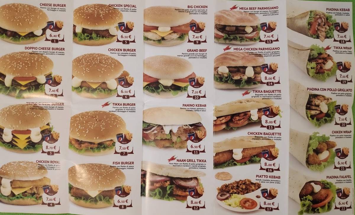 Menu di Ferrara Fast Food 