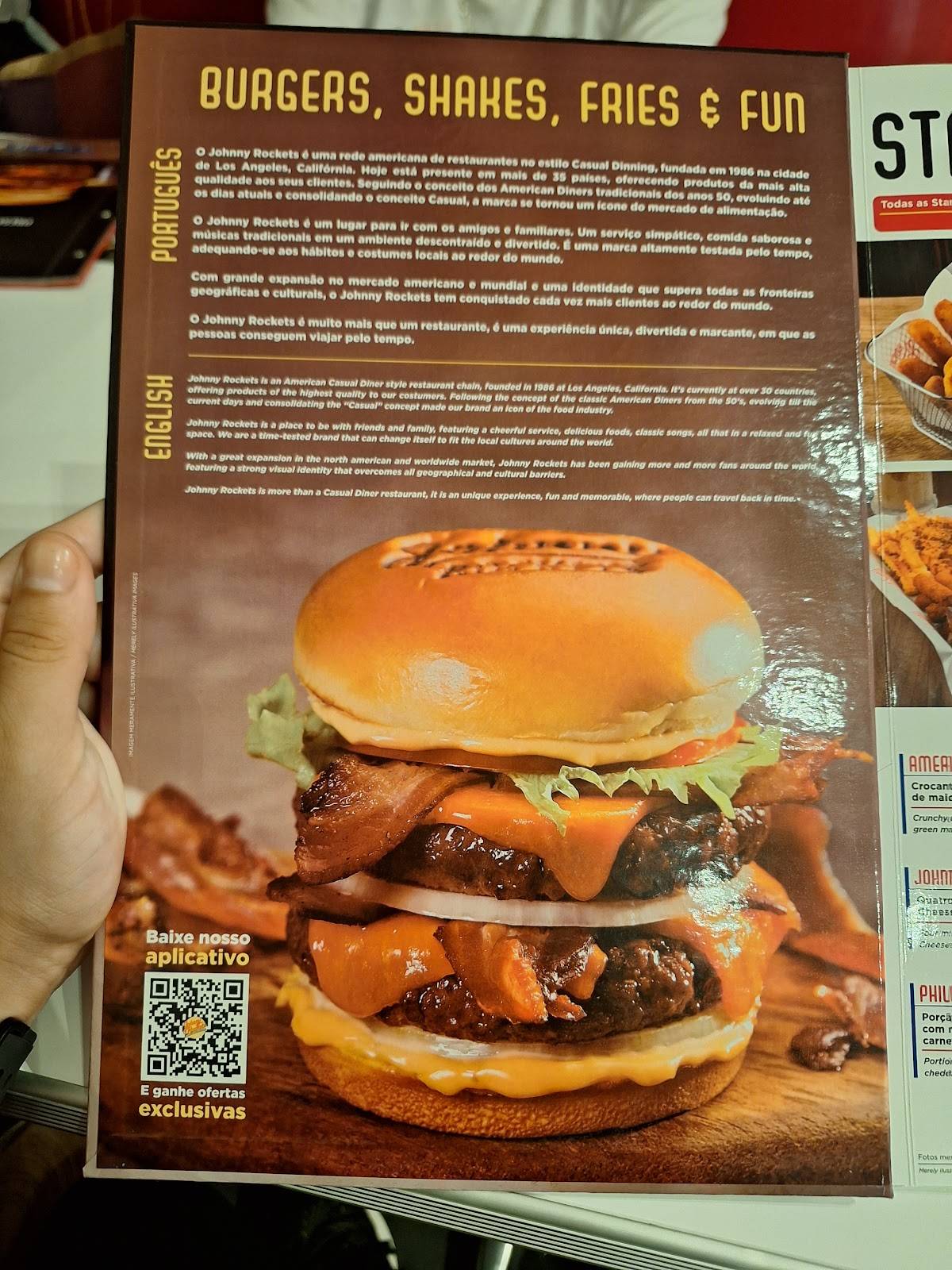 Johnny Rocket’s cardápio