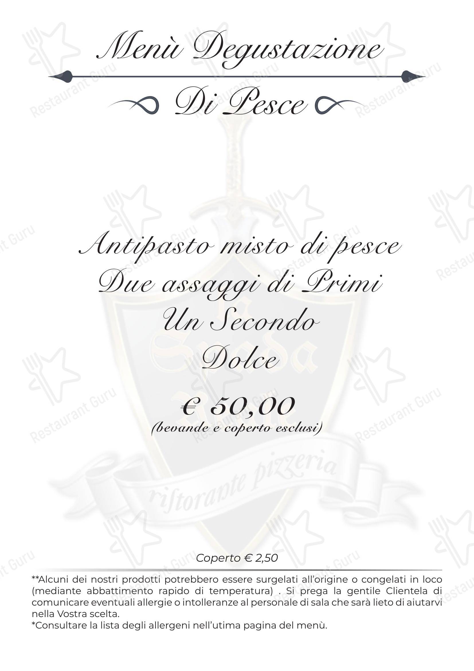 La Spada Reale in Torino - Menu bar