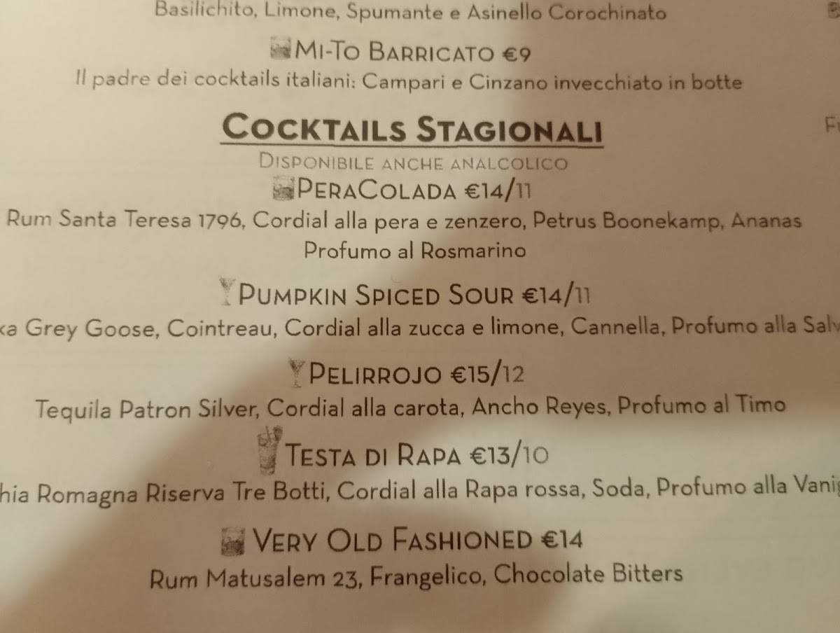 Menu di Les Rouges Cucina & Cocktails 