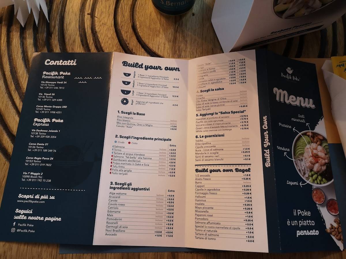 Menu di Pacifik Poke Rivoli 