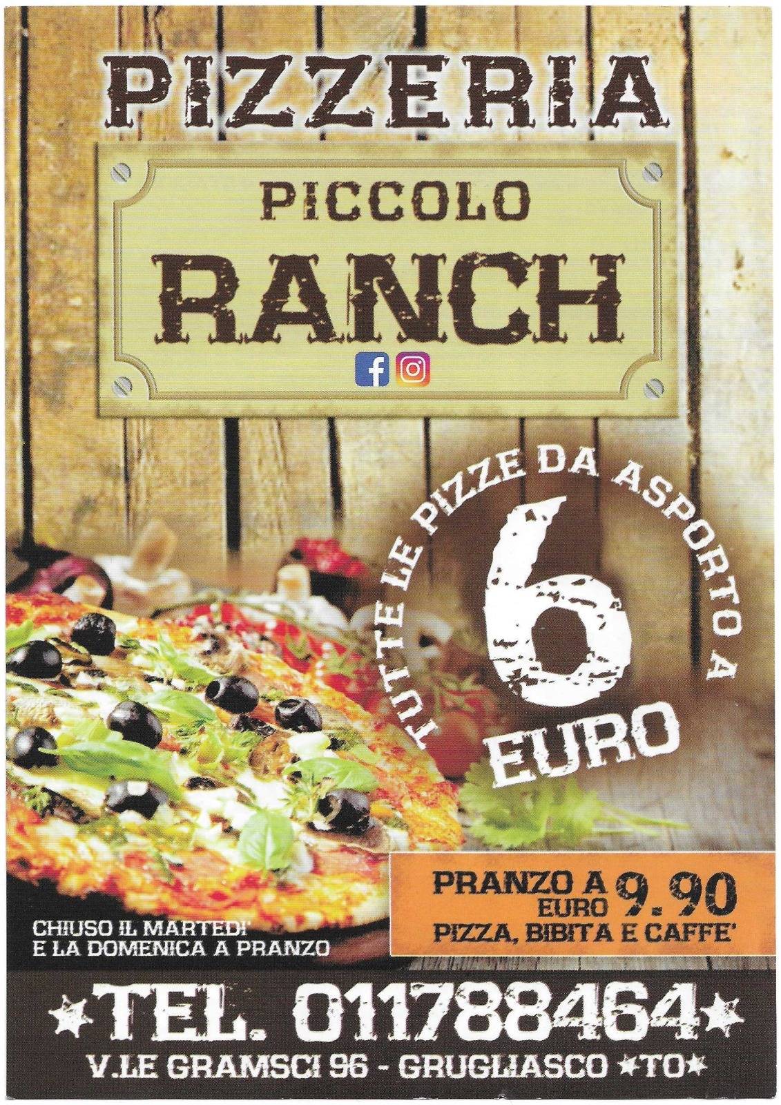 Menu di Piccolo Ranch 