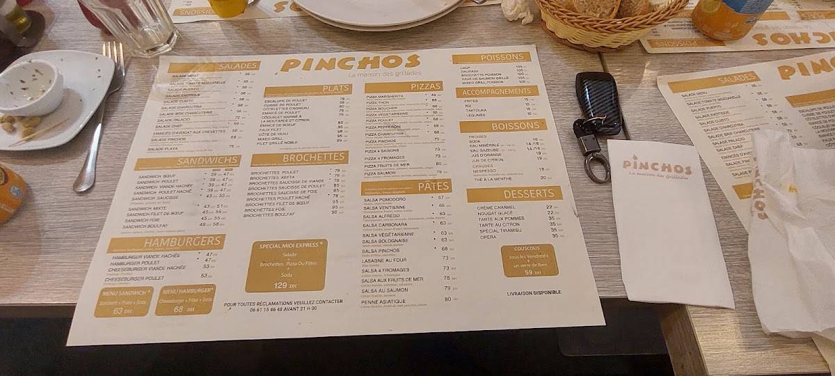 Menu de Pinchos