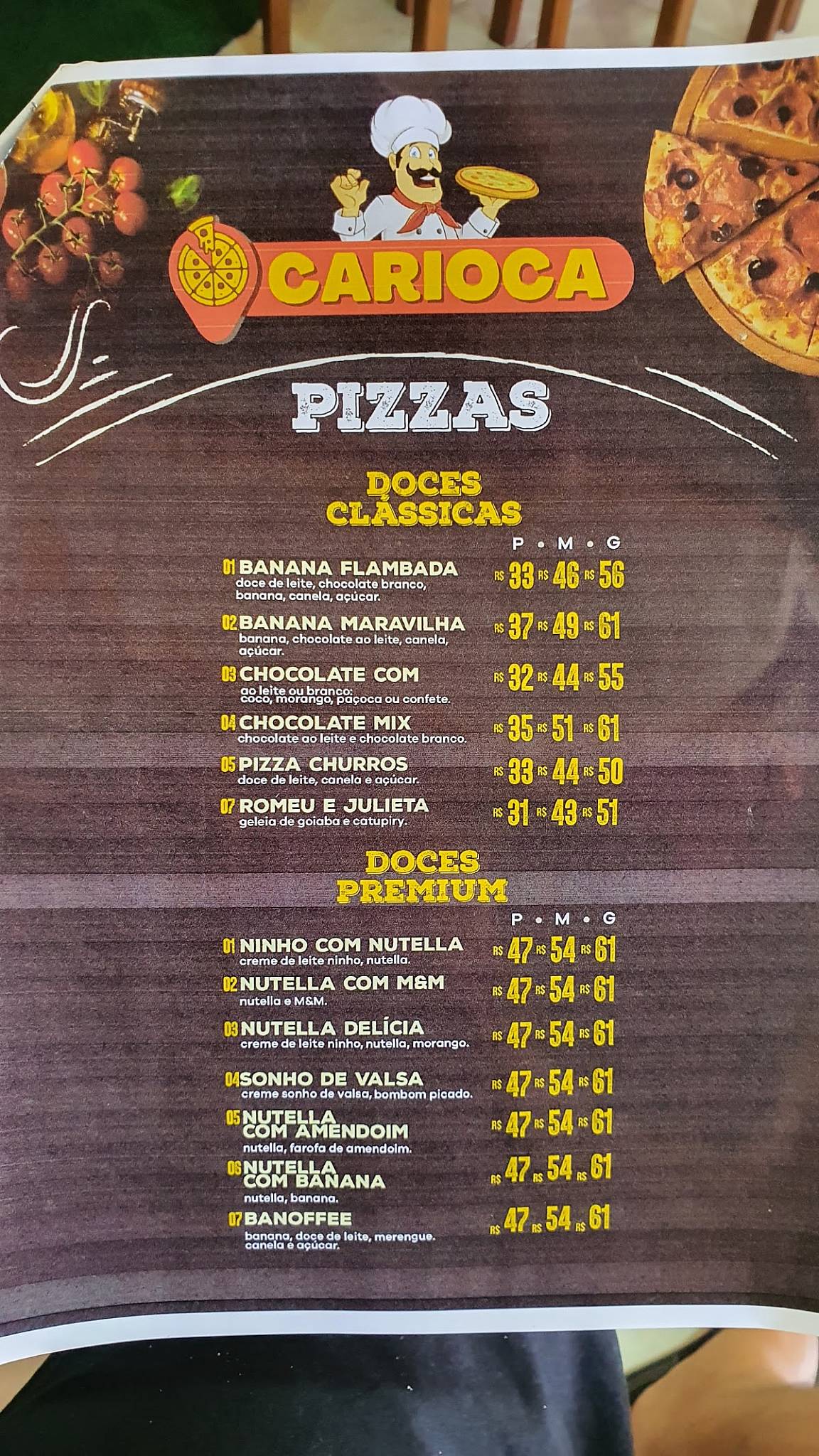 Point Carioca cardápio