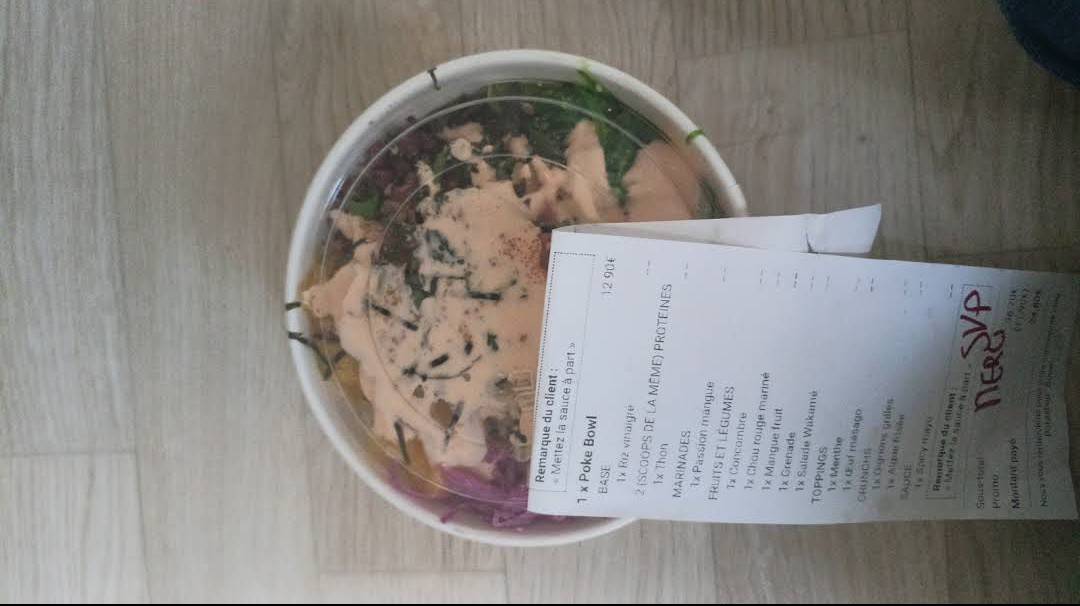 Menu de Poké Shop Rouen