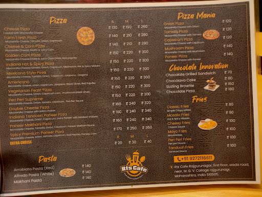 RTS Cafe Rajgurunagar menu