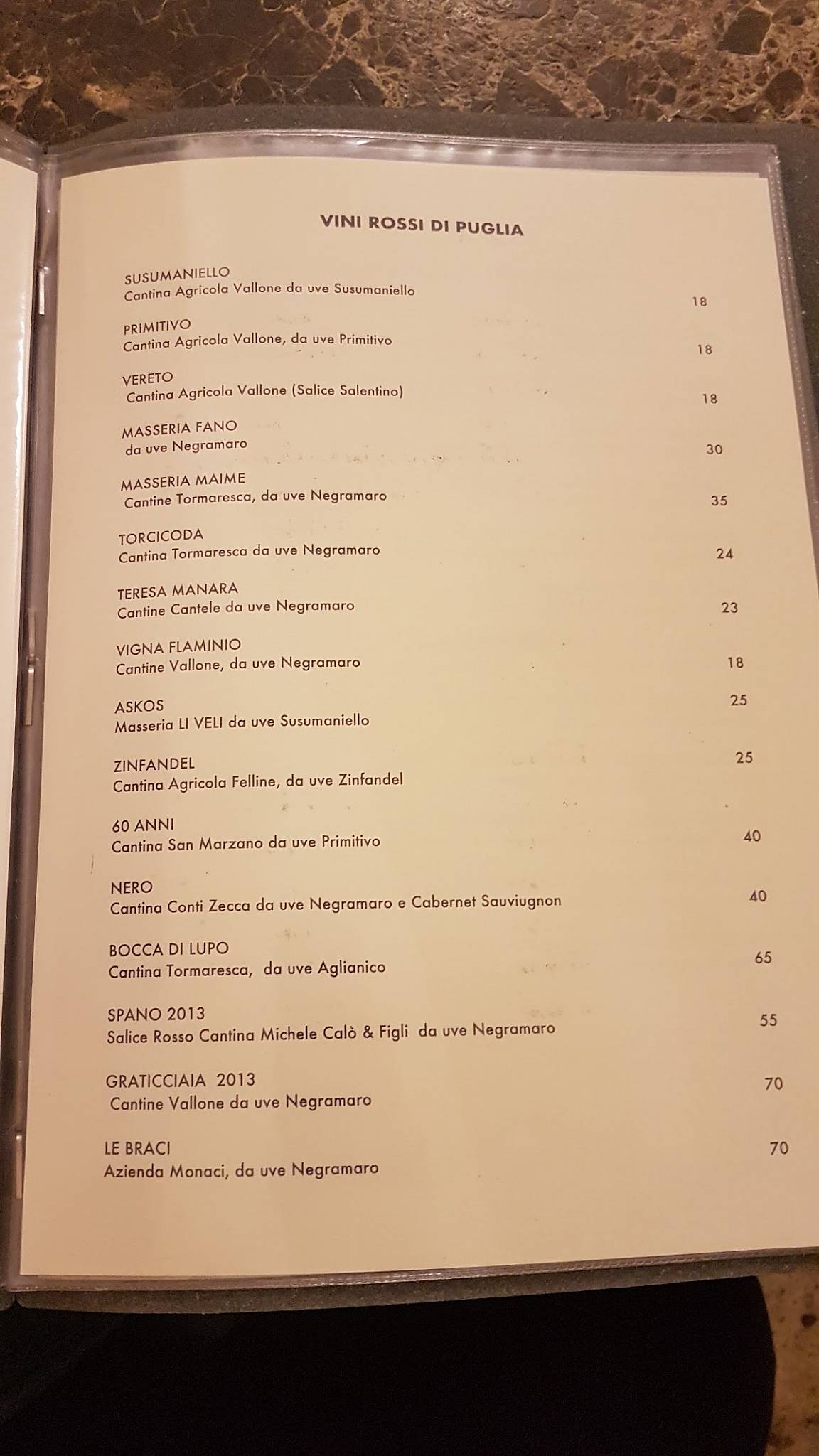 Menu di Foscolo Ristorante e Cocktail Bar 