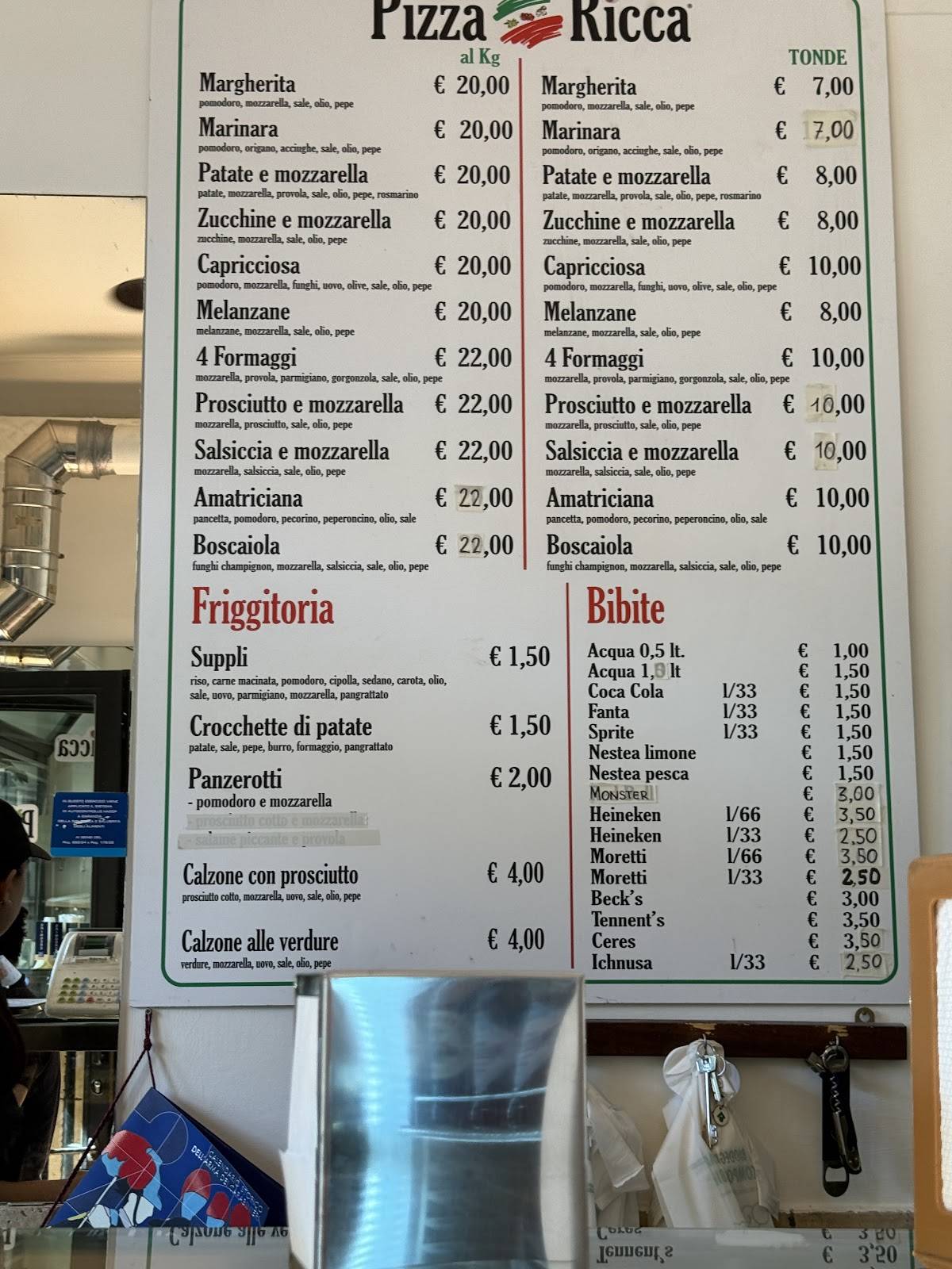 Menu di Pizza Ricca Roma 