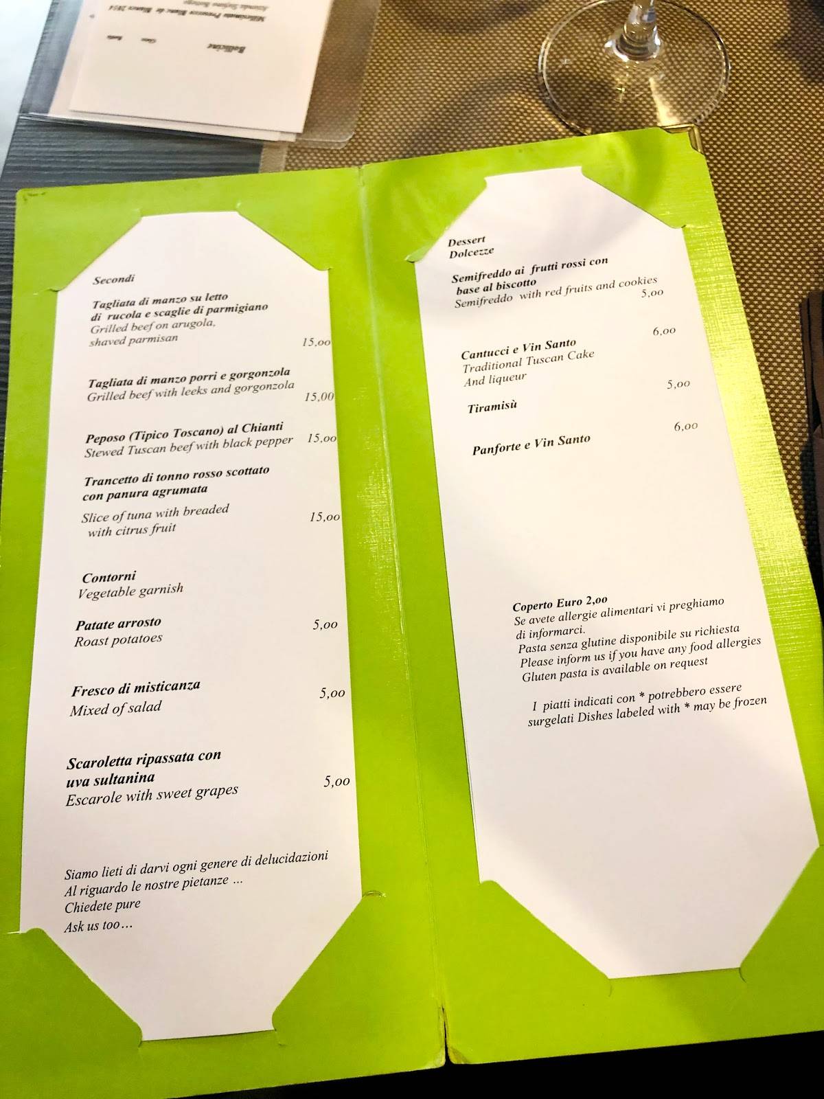 Menu di Ri.me.Ristorante 