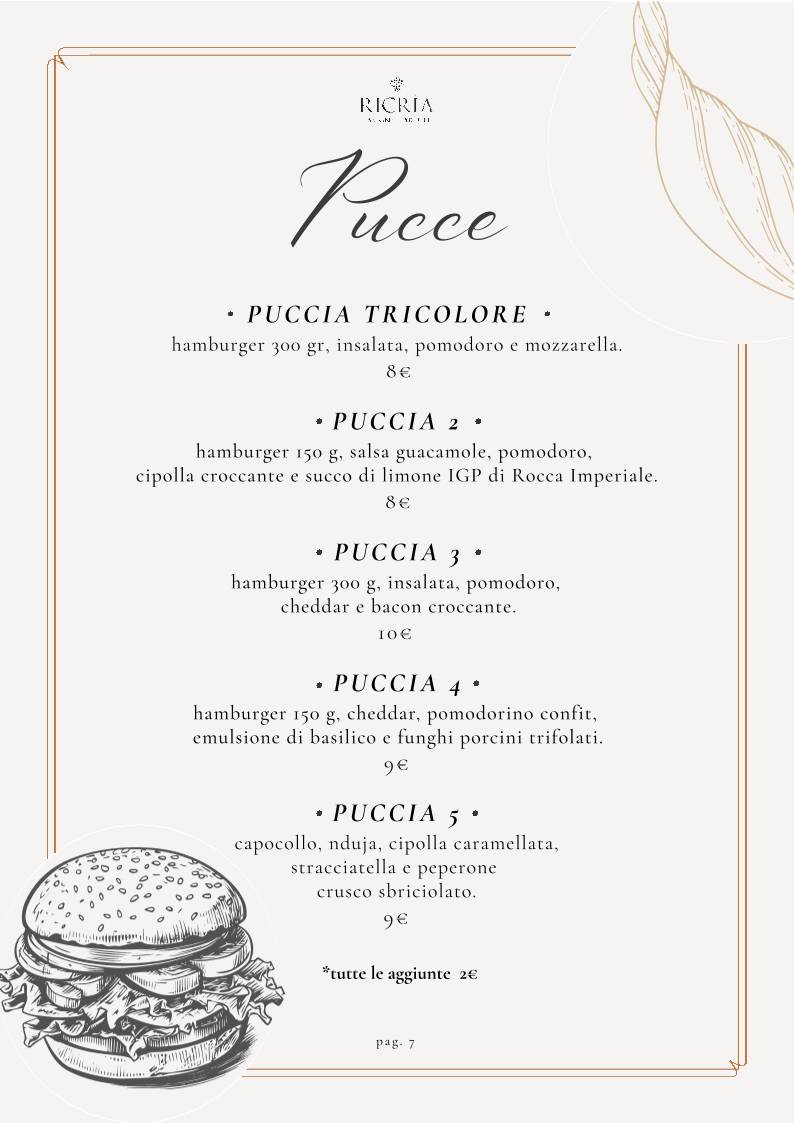 Menu di Ricria il Ristorante 