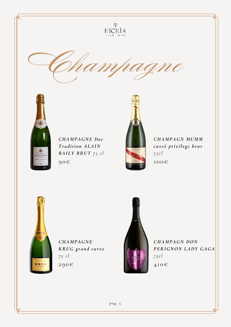 Menu di Ricria il Ristorante 