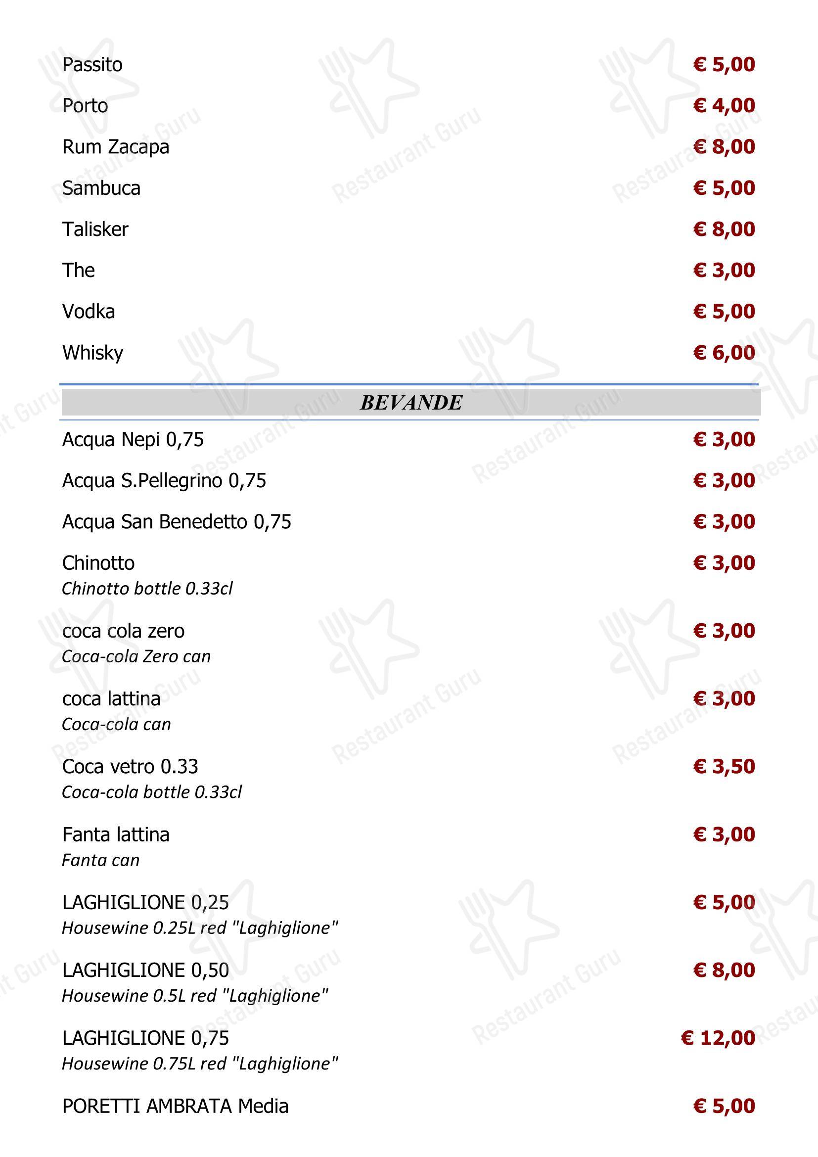 Menu di Ristorante Capperi! - Menu