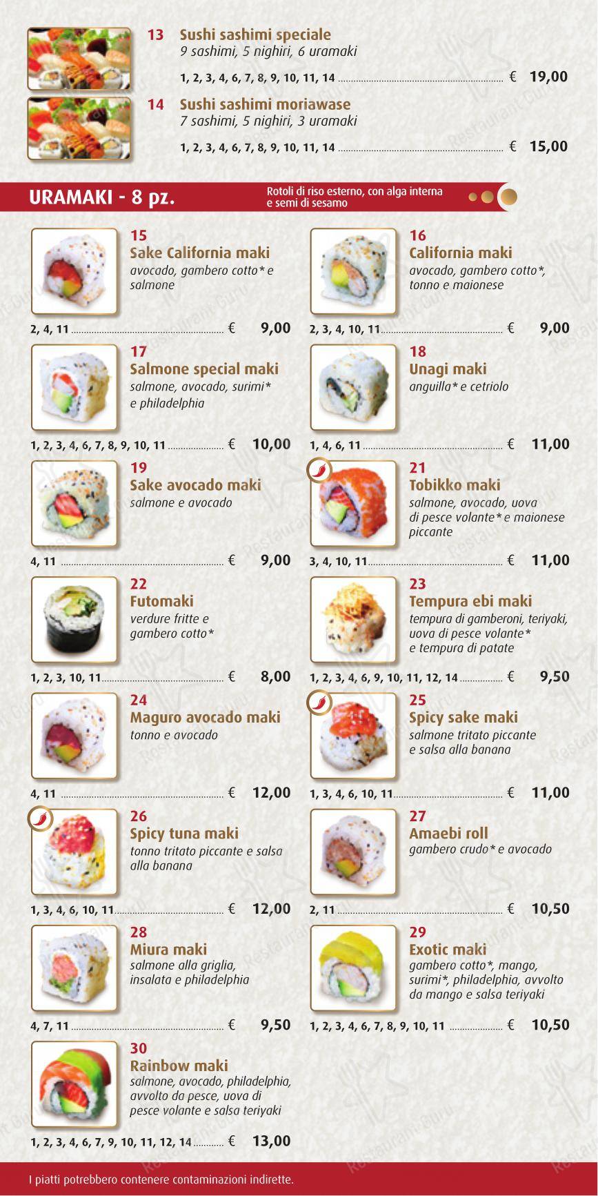 Menu per Ristorante Lotus in Rozzano