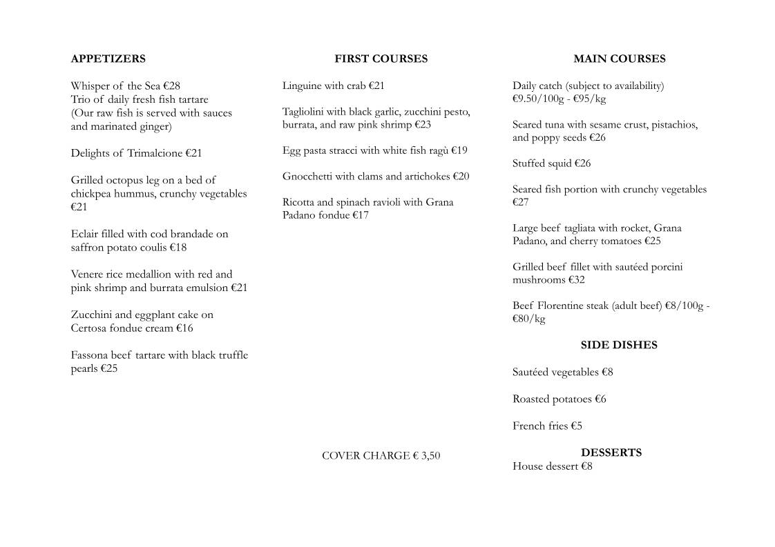 Menu di Il Retrogusto 