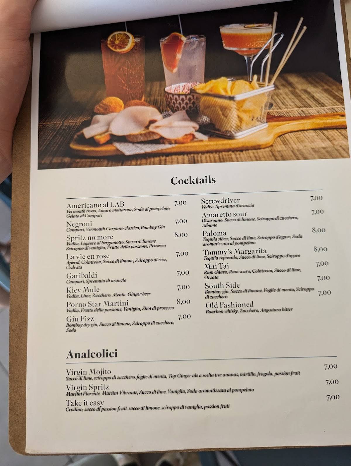 Menu di Riva Est Tapas Bar 