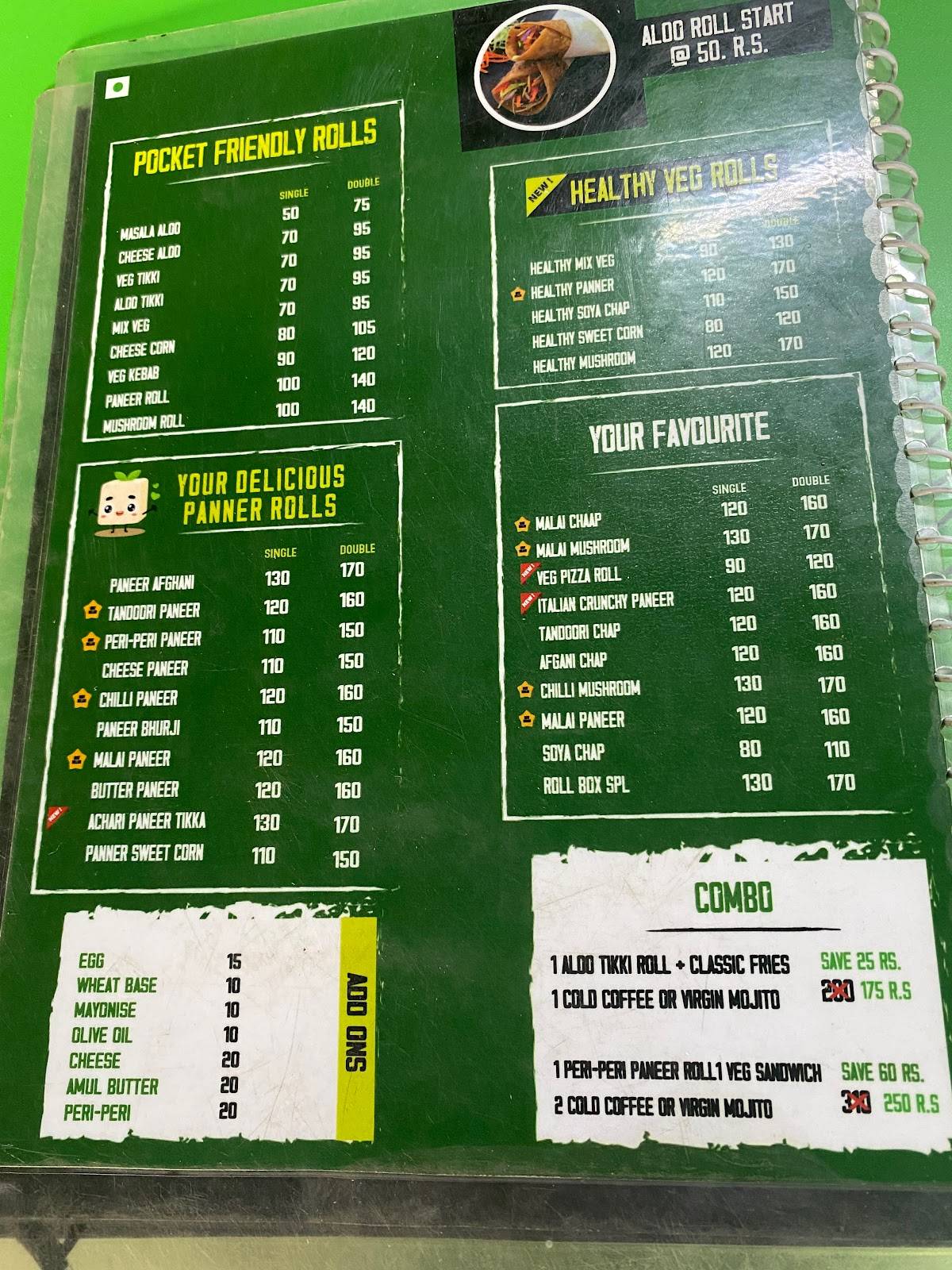 Roll box Rohtak menu
