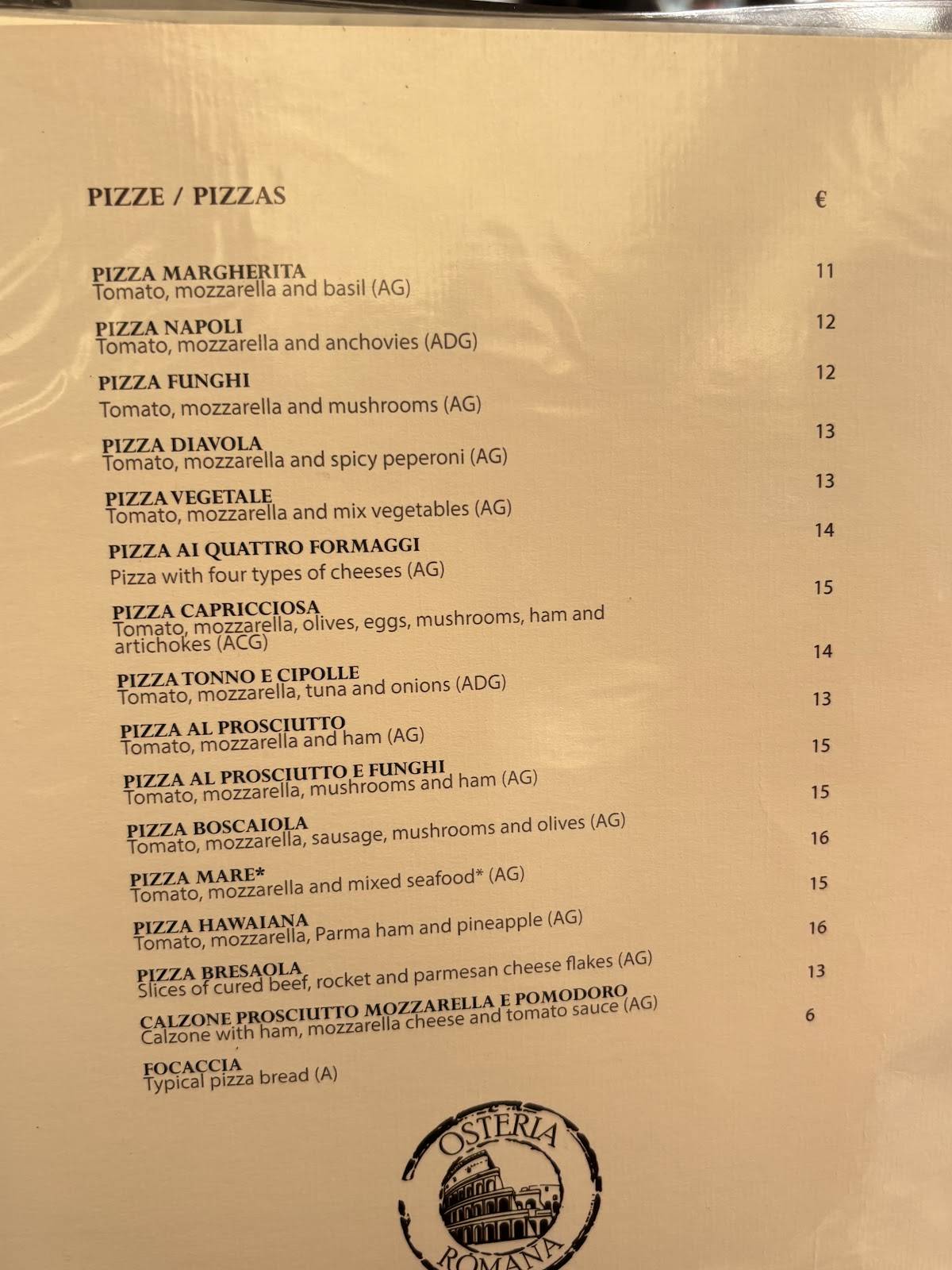 Menu di Roma Beer Company 