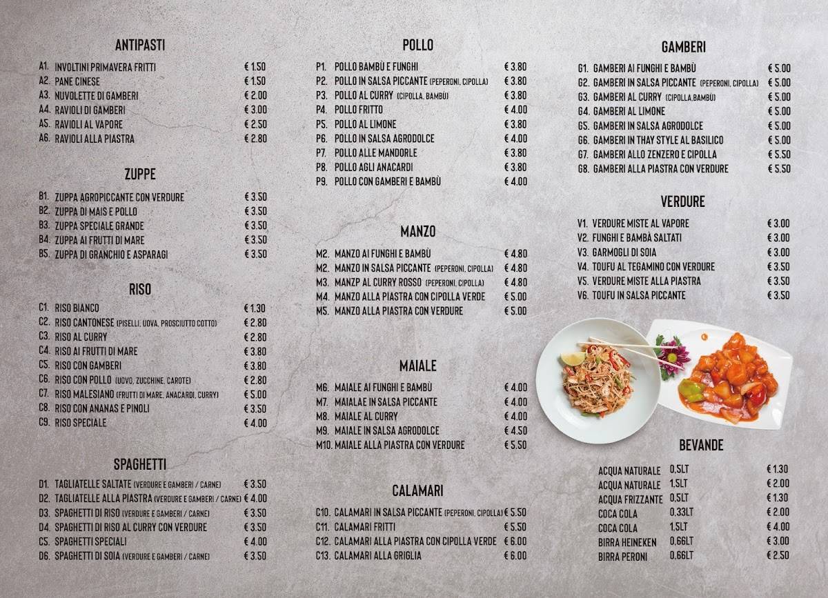 Menu di Rosticceria Cinese 