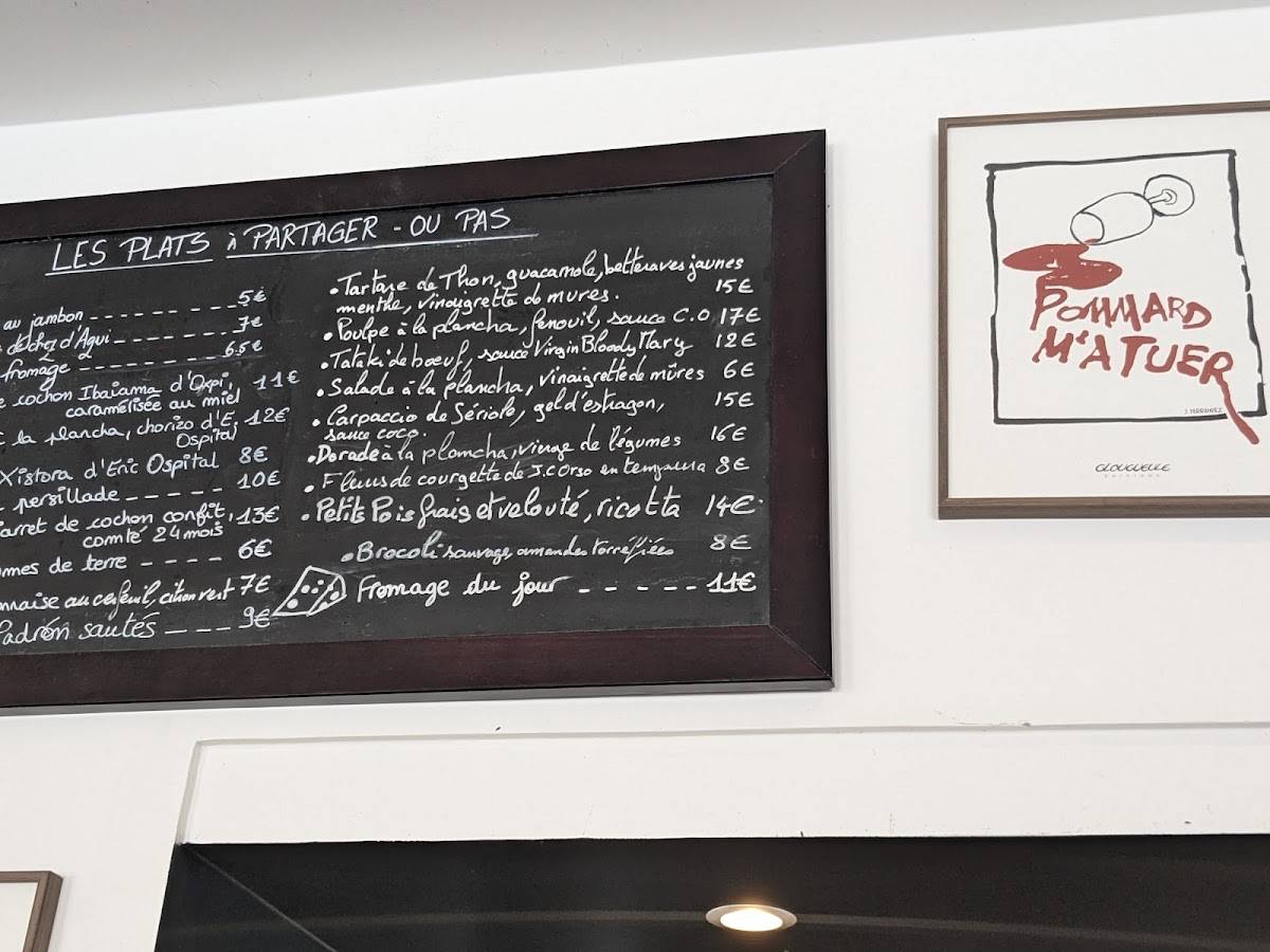 Menu de Rouge Restaurant Bar À Vin