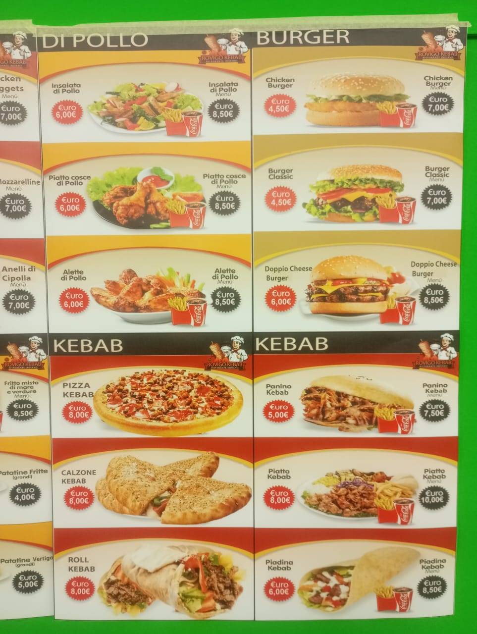 Menu di Rovigo Kebab 