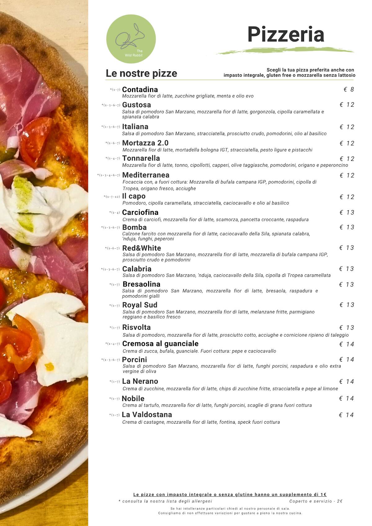 Menu di The Wild Rabbit 